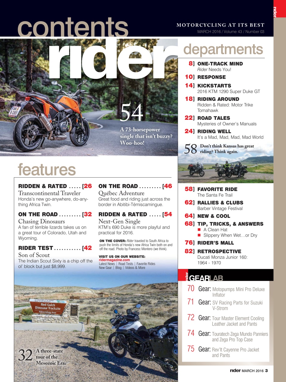 Rider Magazine Preview Pages