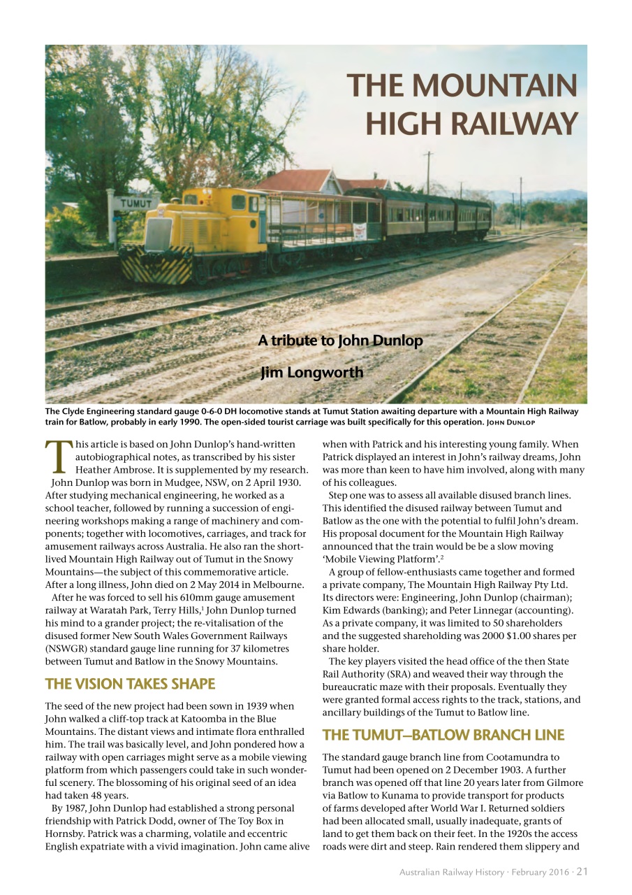 Australian Railway History Preview Pages