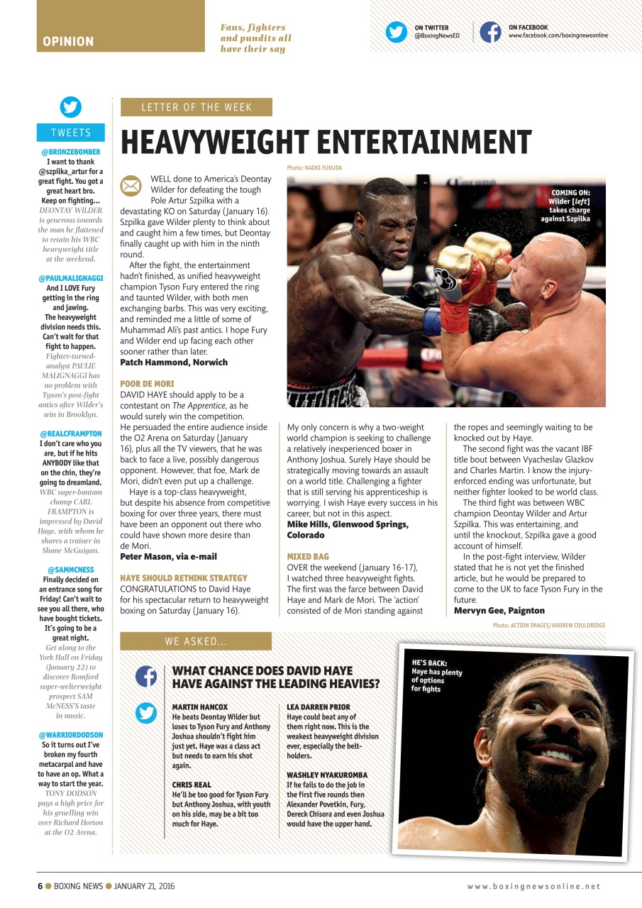 Boxing News Preview Pages
