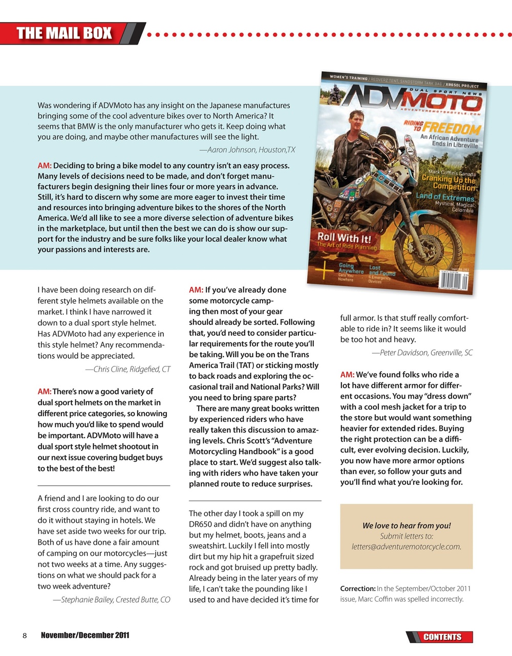 Adventure Motorcycle Preview Pages