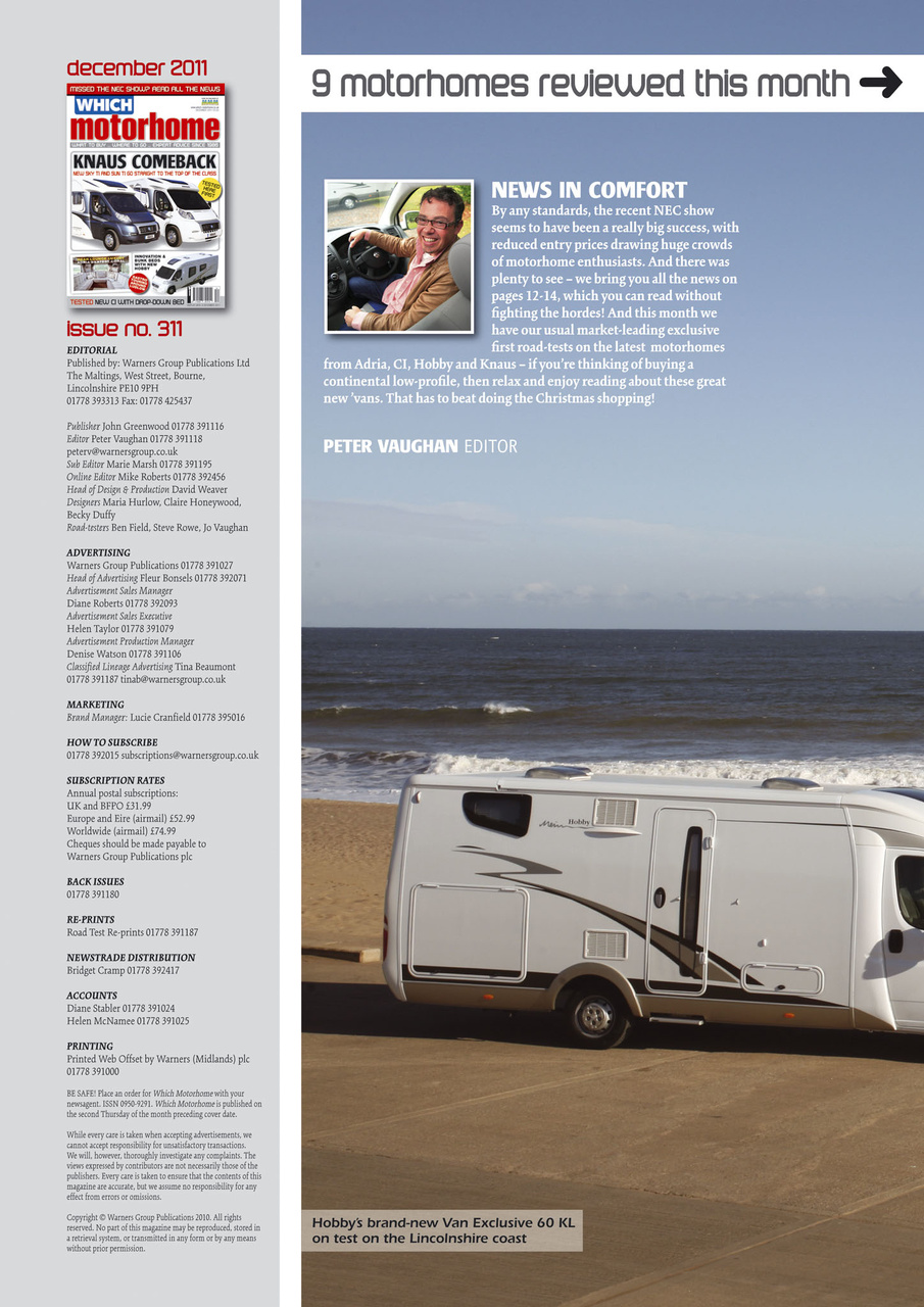 What Motorhome magazine Preview Pages