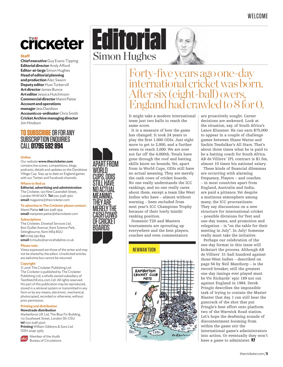 The Cricketer Magazine Preview Pages