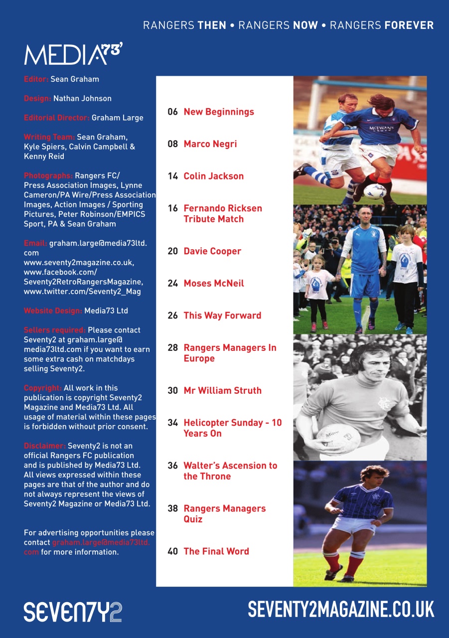 Seventy 2 Magazine Preview Pages