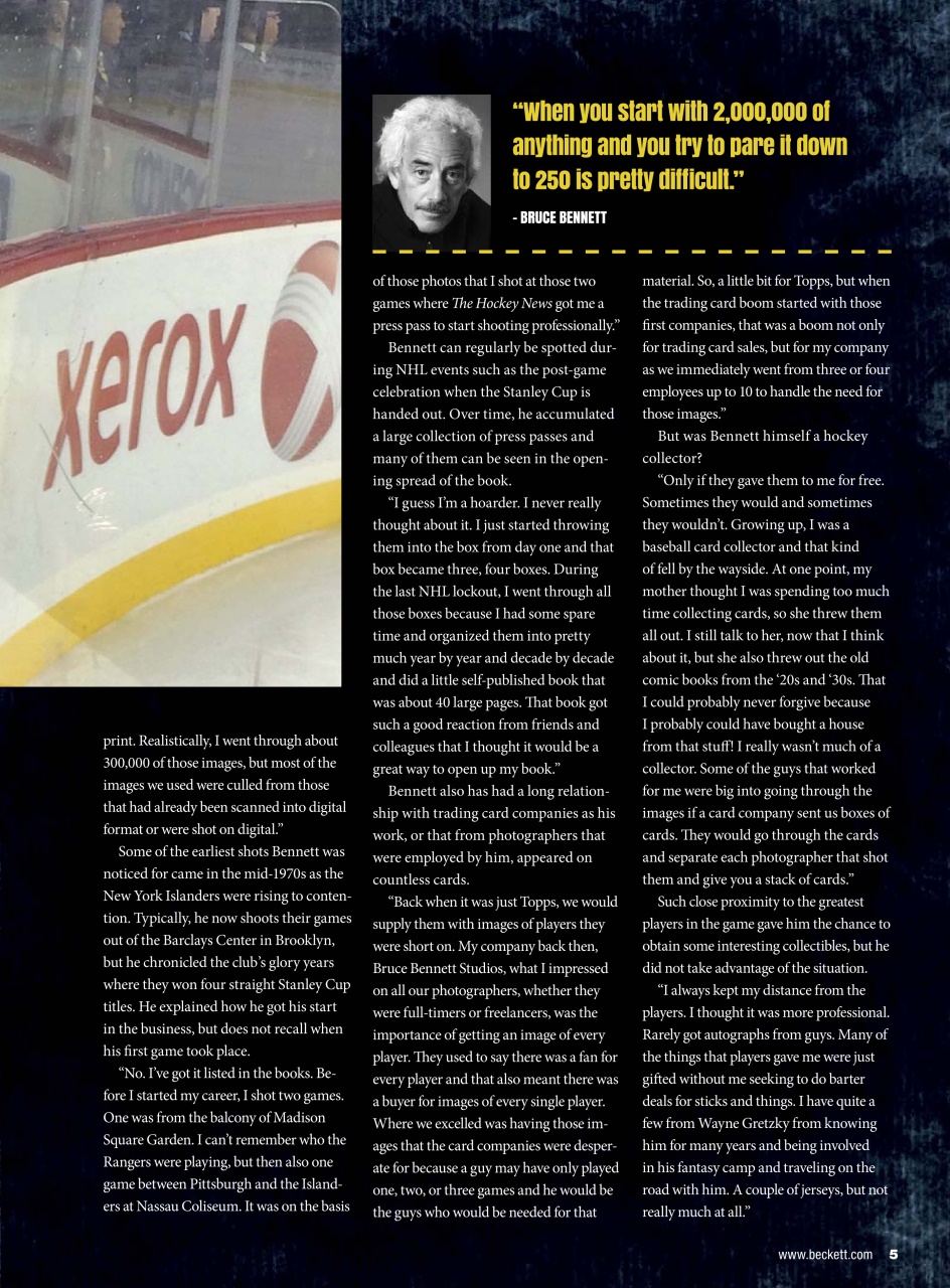 Beckett Hockey Magazine Preview Pages