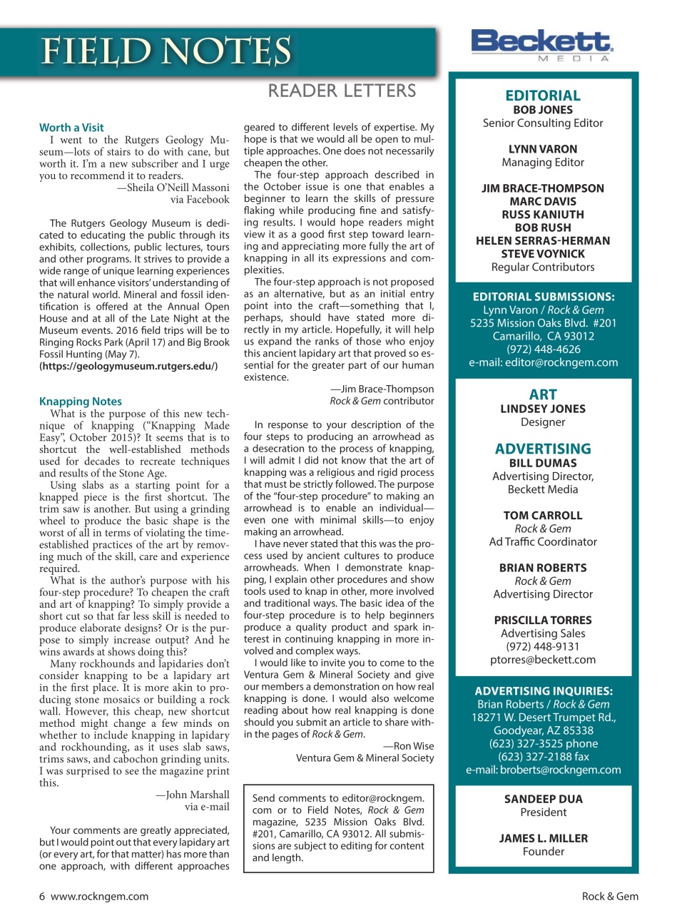 Rock&Gem Magazine Preview Pages