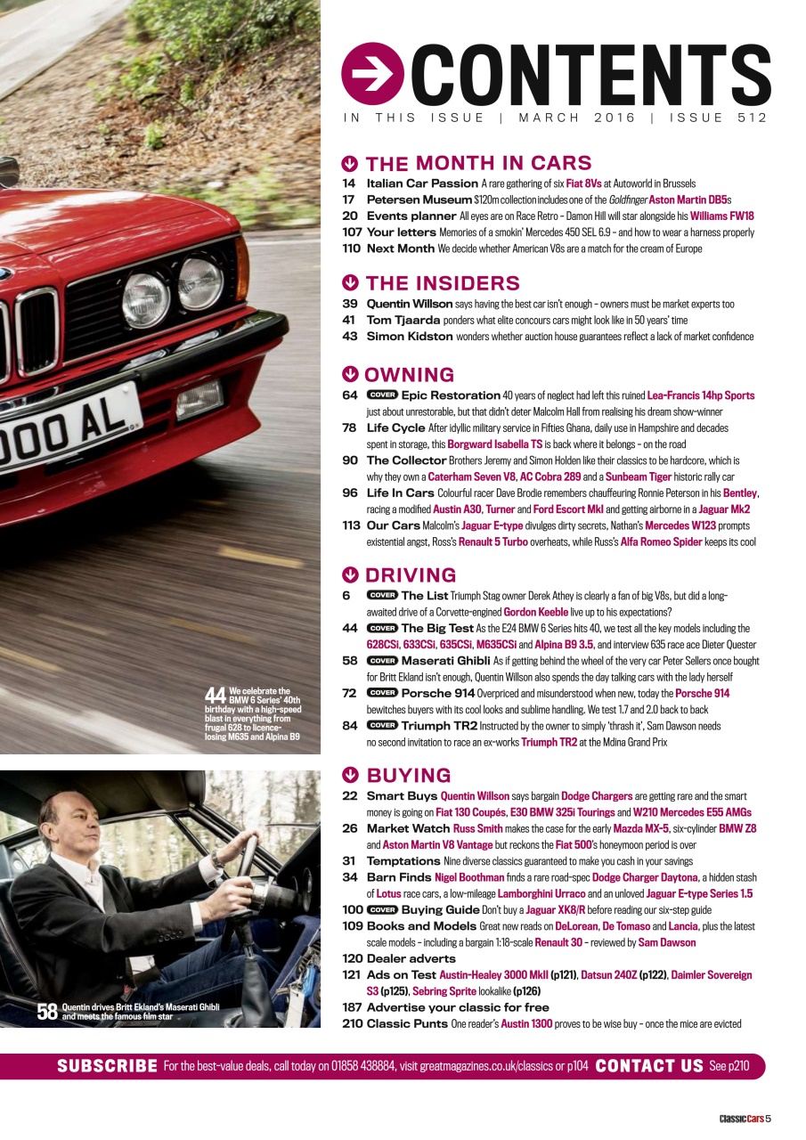 Classic Cars Preview Pages