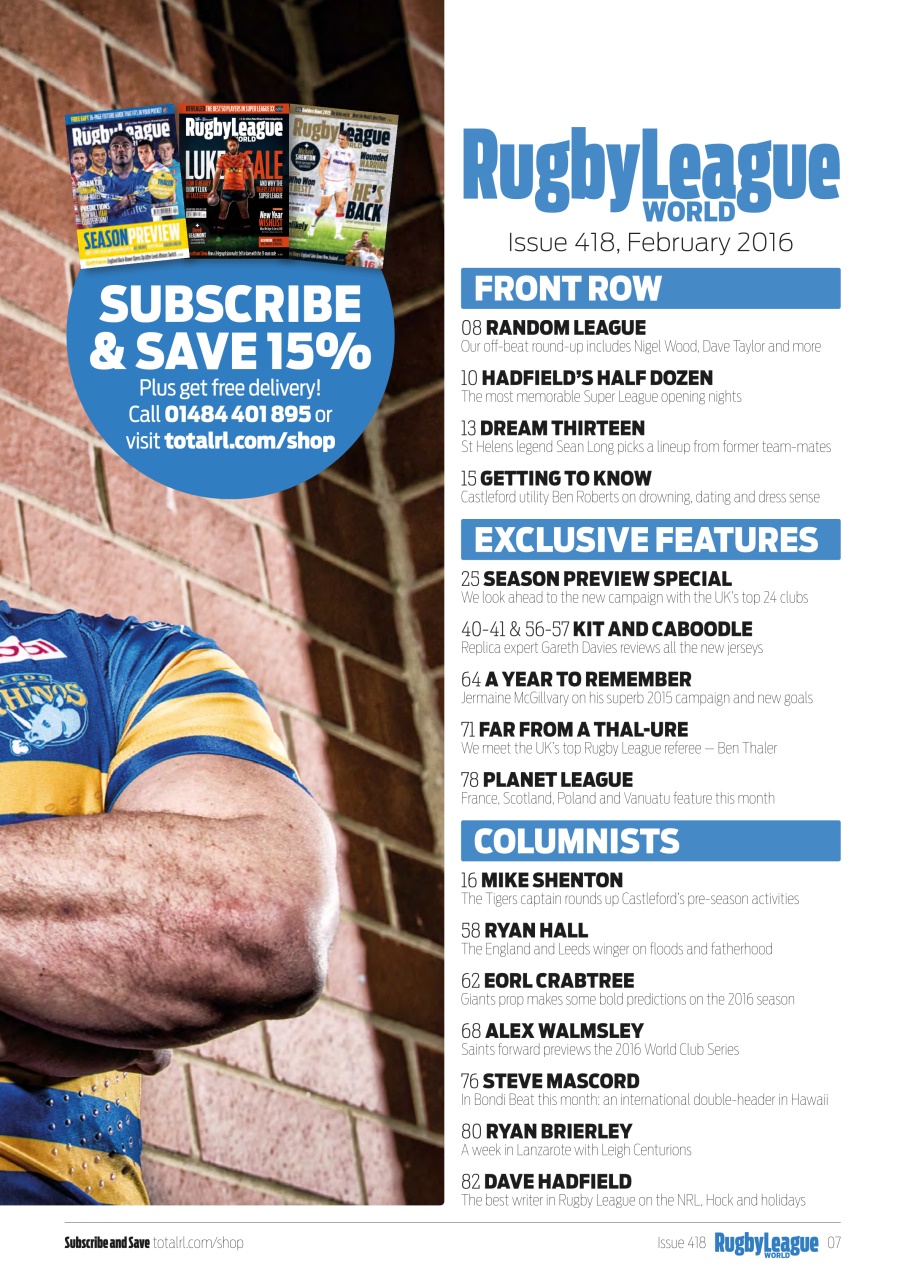Rugby League World Preview Pages