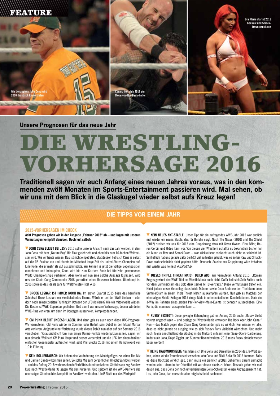 Power-Wrestling Preview Pages