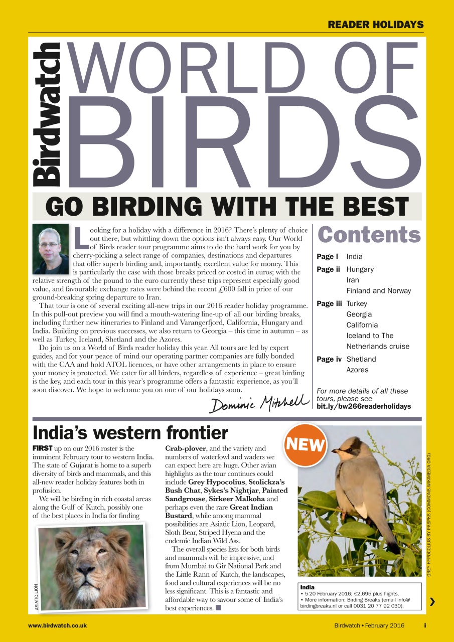 Birdwatch Magazine Preview Pages