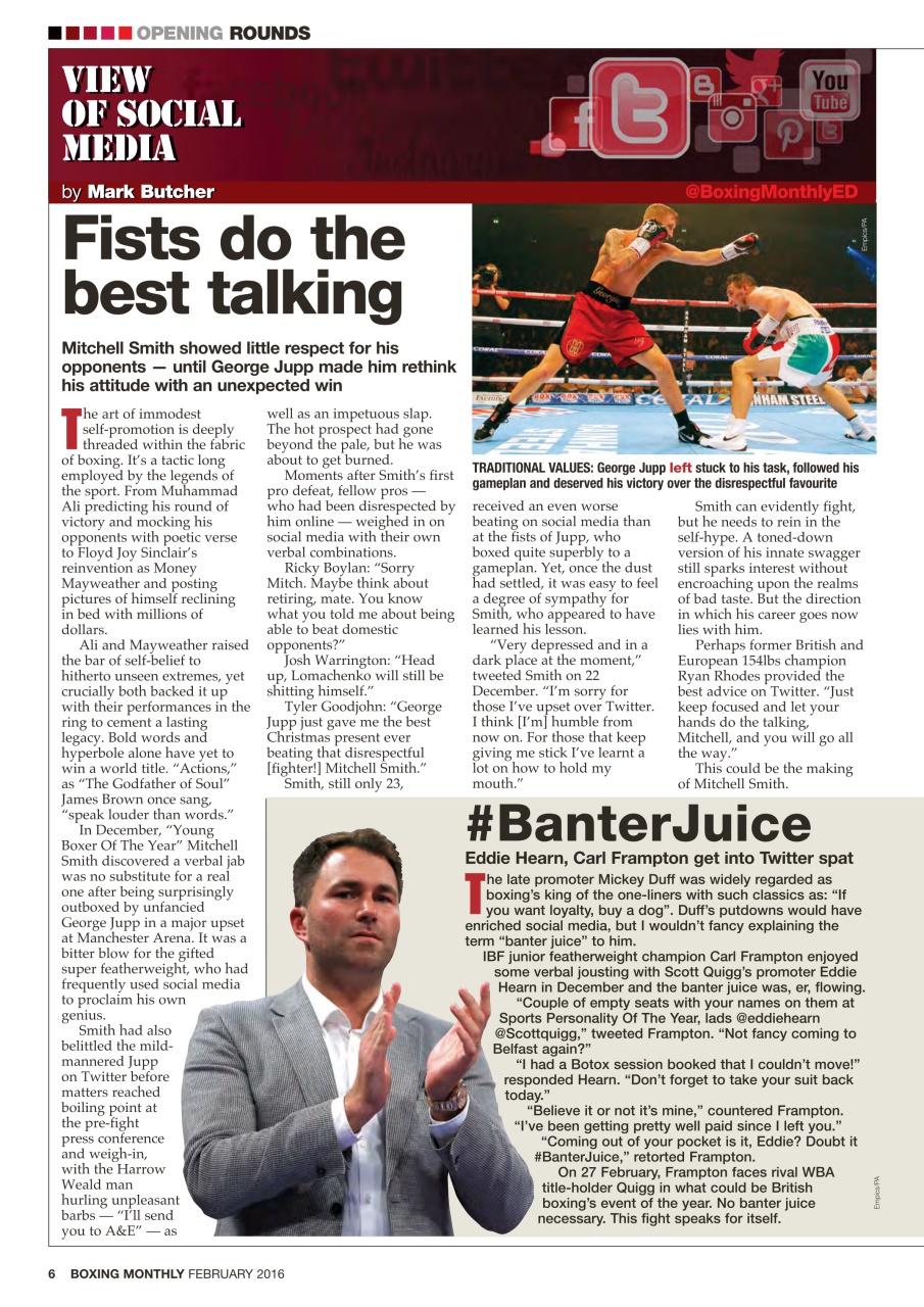 Boxing Monthly Preview Pages
