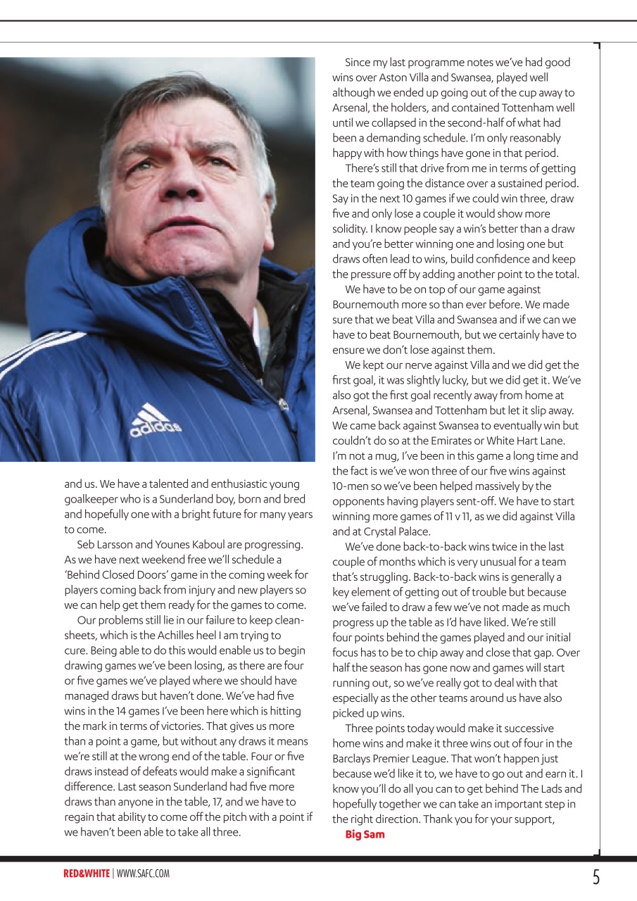 Sunderland FC Preview Pages