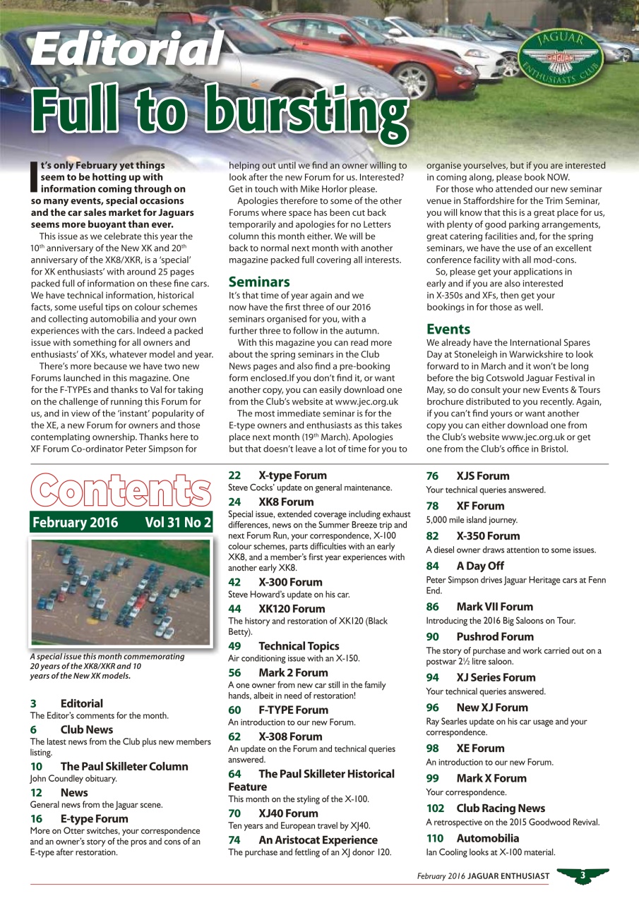 Jaguar Enthusiast Preview Pages