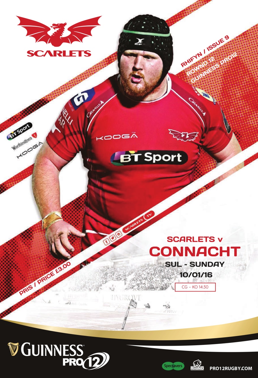 Scarlets Matchday Programme Preview Pages