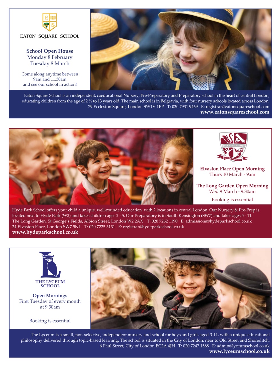 Independent School Parent Preview Pages