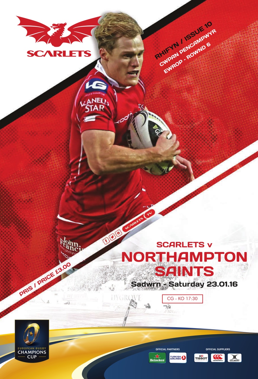 Scarlets Matchday Programme Preview Pages