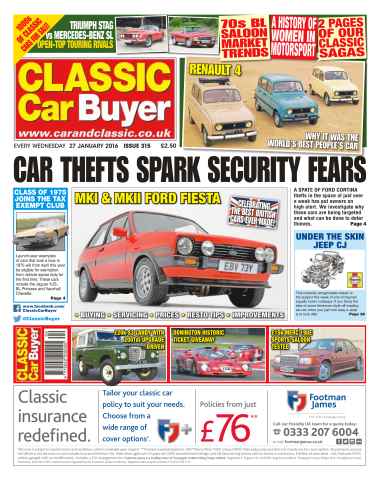 Classic Car Buyer issue No. 315 Car Thefts Spark Security Fears