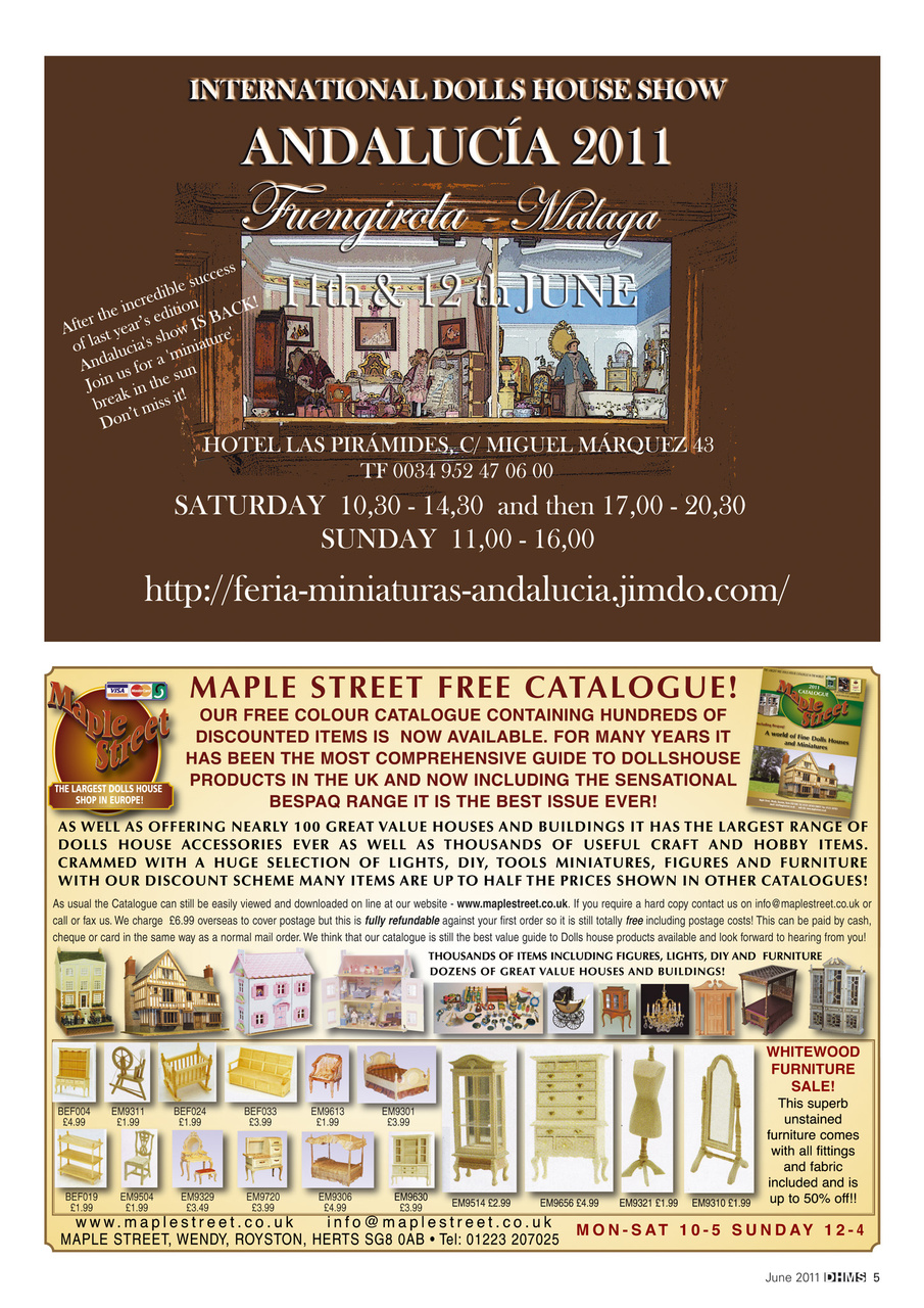 Dolls House and Miniature Scene Preview Pages