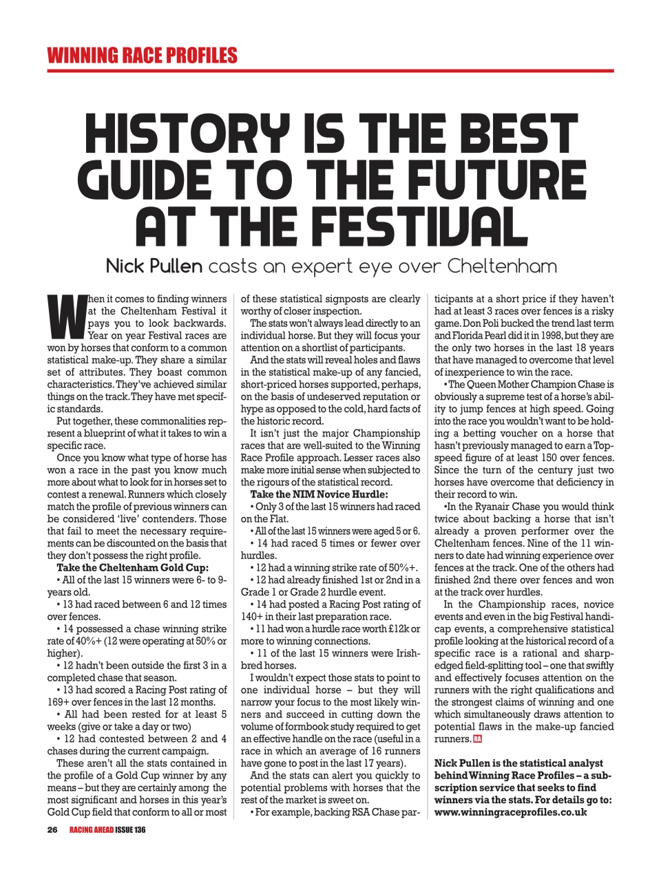 Racing Ahead Preview Pages