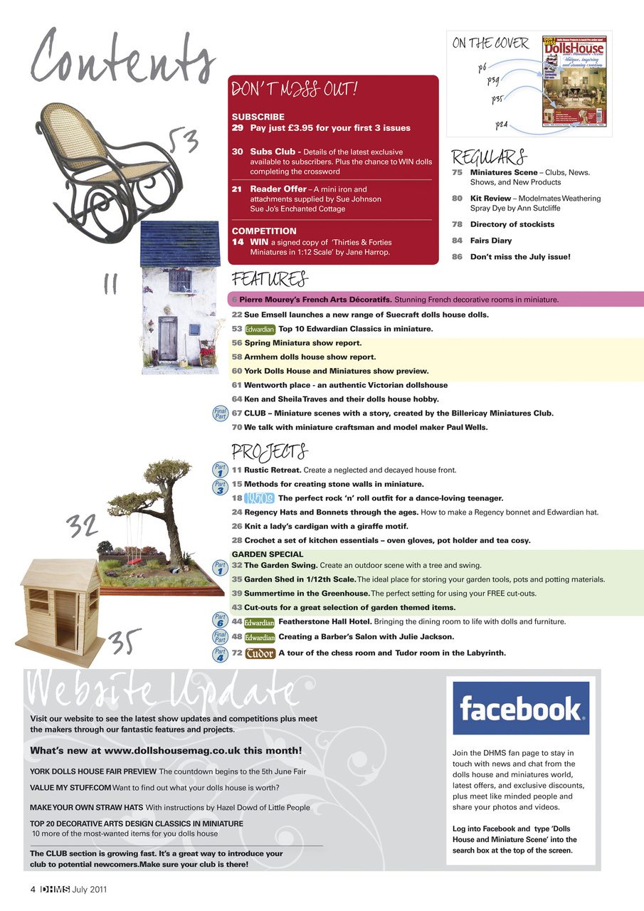 Dolls House and Miniature Scene Preview Pages