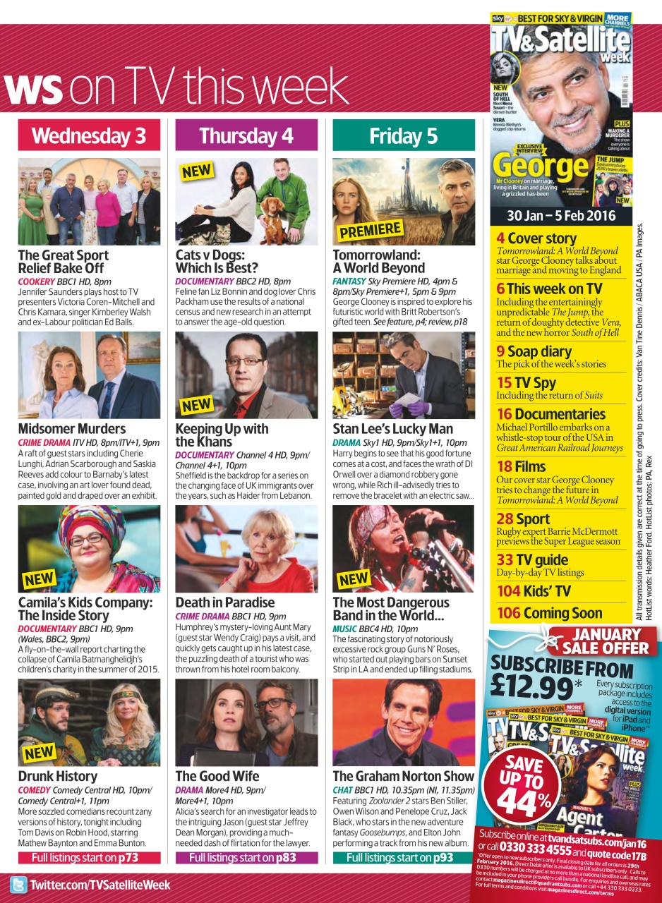 TV & Satellite Week Preview Pages