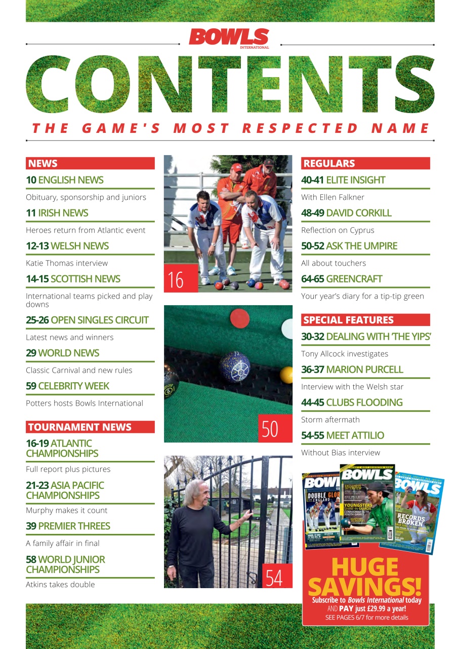 Bowls International Preview Pages