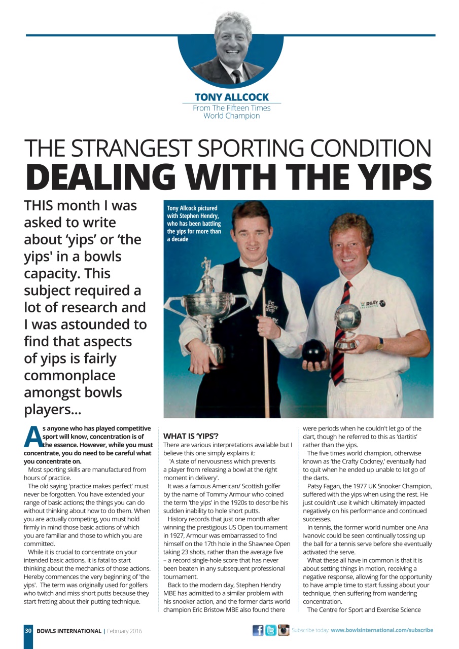 Bowls International Preview Pages