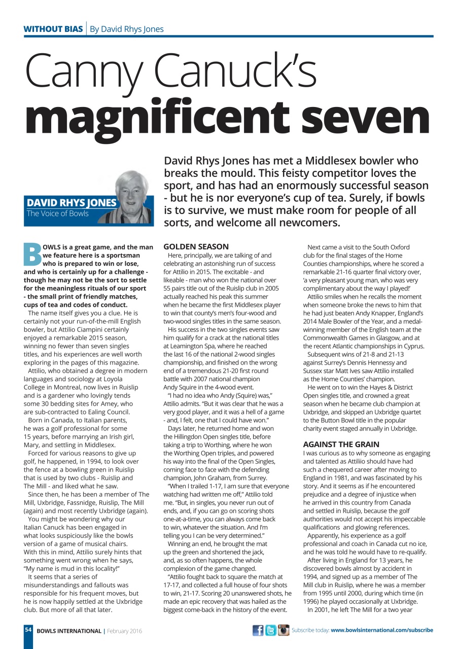 Bowls International Preview Pages