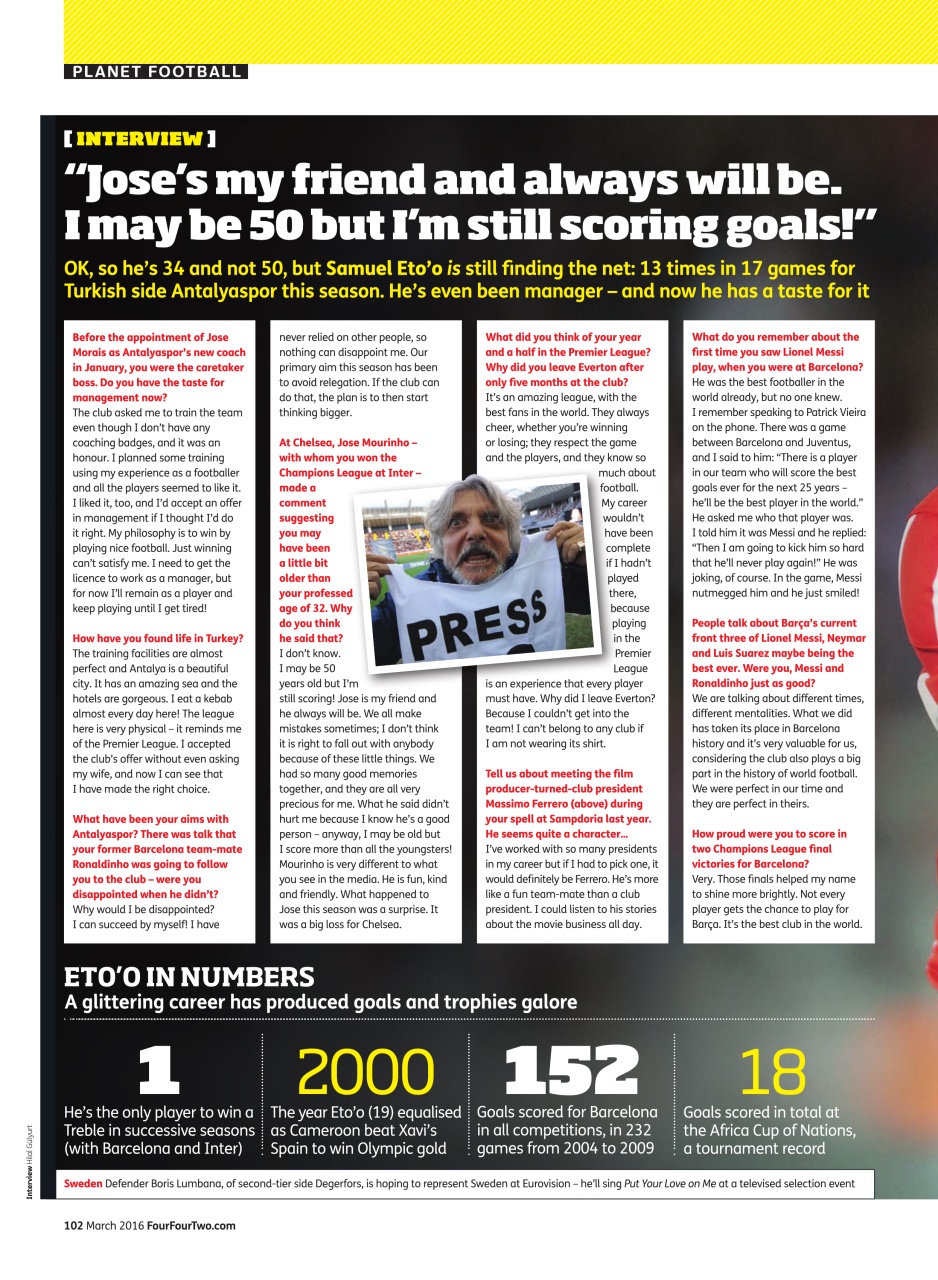 FourFourTwo Preview Pages