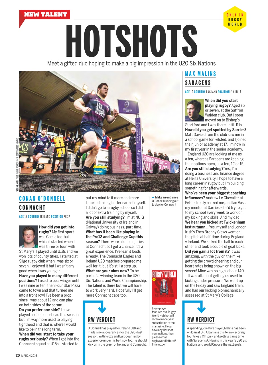 Rugby World Preview Pages