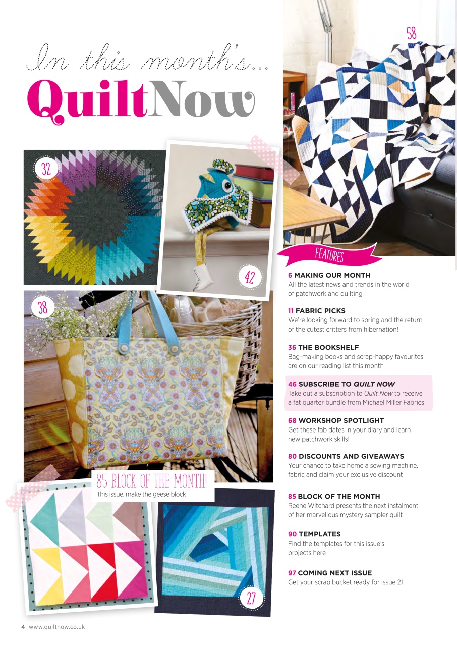 Quilt Now Preview Pages