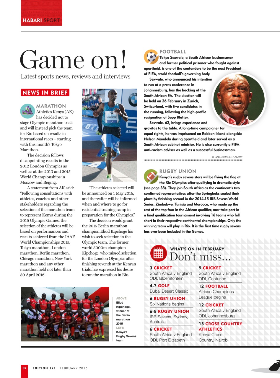 MSAFIRI – Kenya Airways Inflight Preview Pages