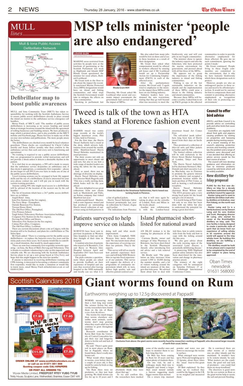 The Oban Times & Lochaber Times Preview Pages