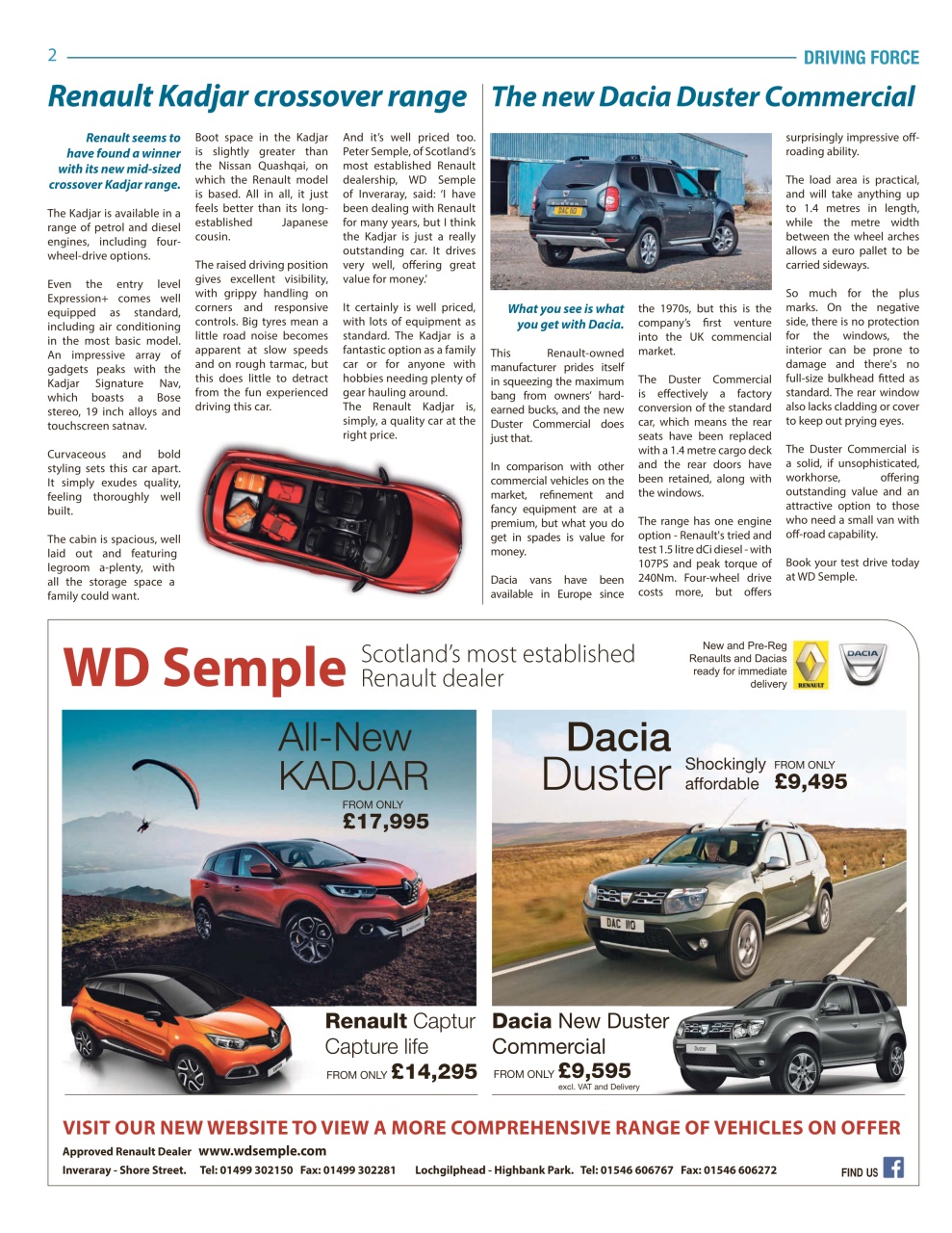 The Oban Times & Lochaber Times Preview Pages