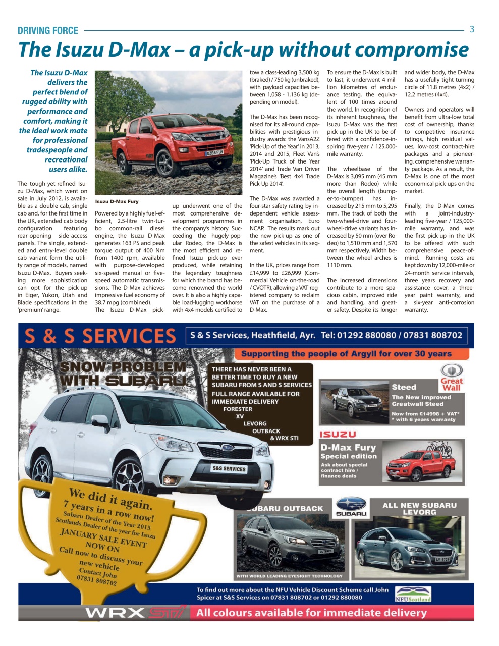 The Oban Times & Lochaber Times Preview Pages