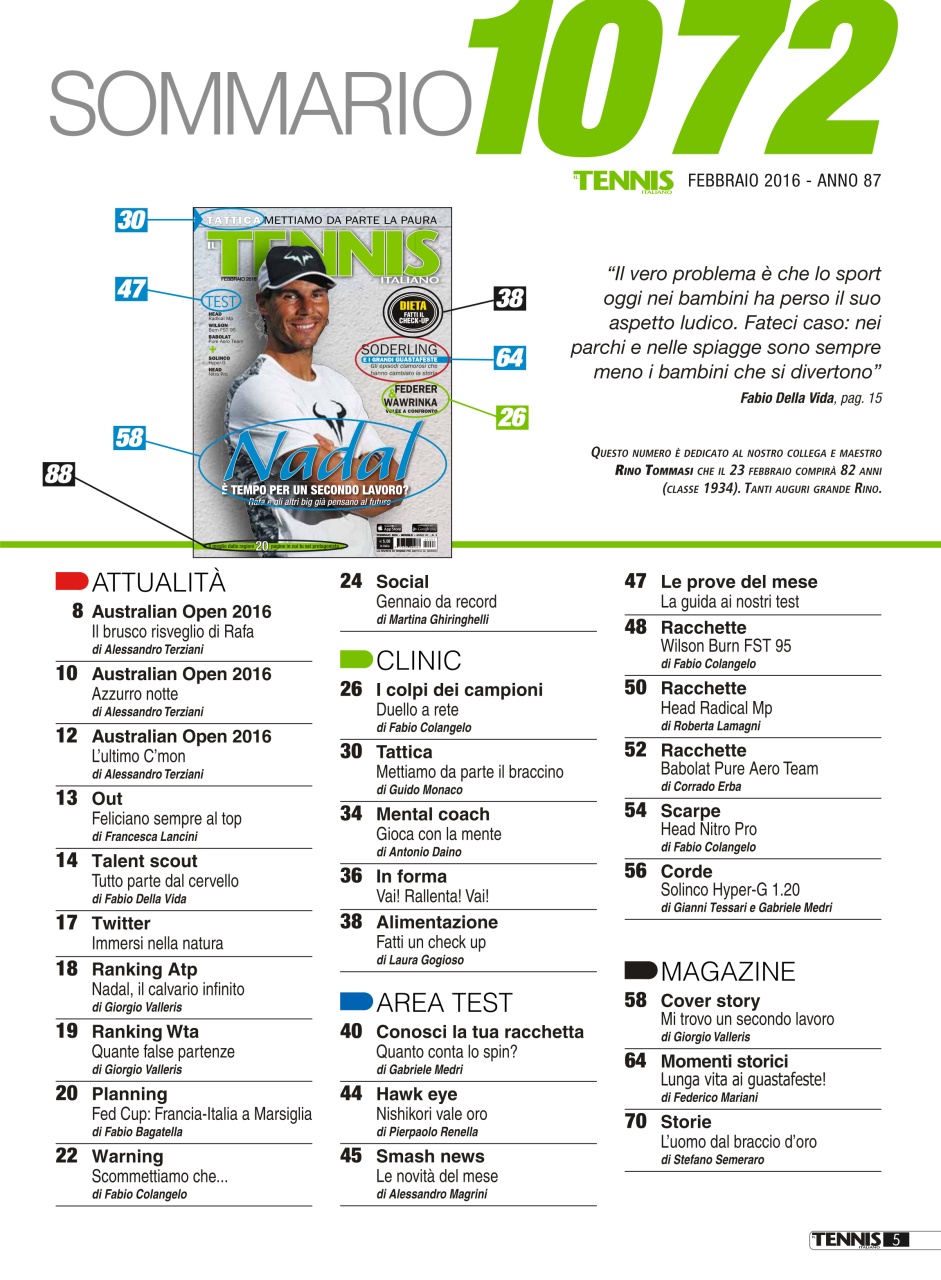 Il Tennis Italiano Preview Pages