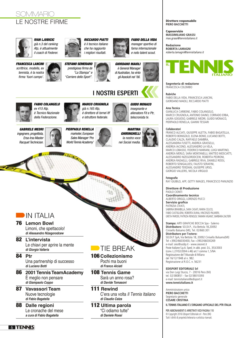 Il Tennis Italiano Preview Pages