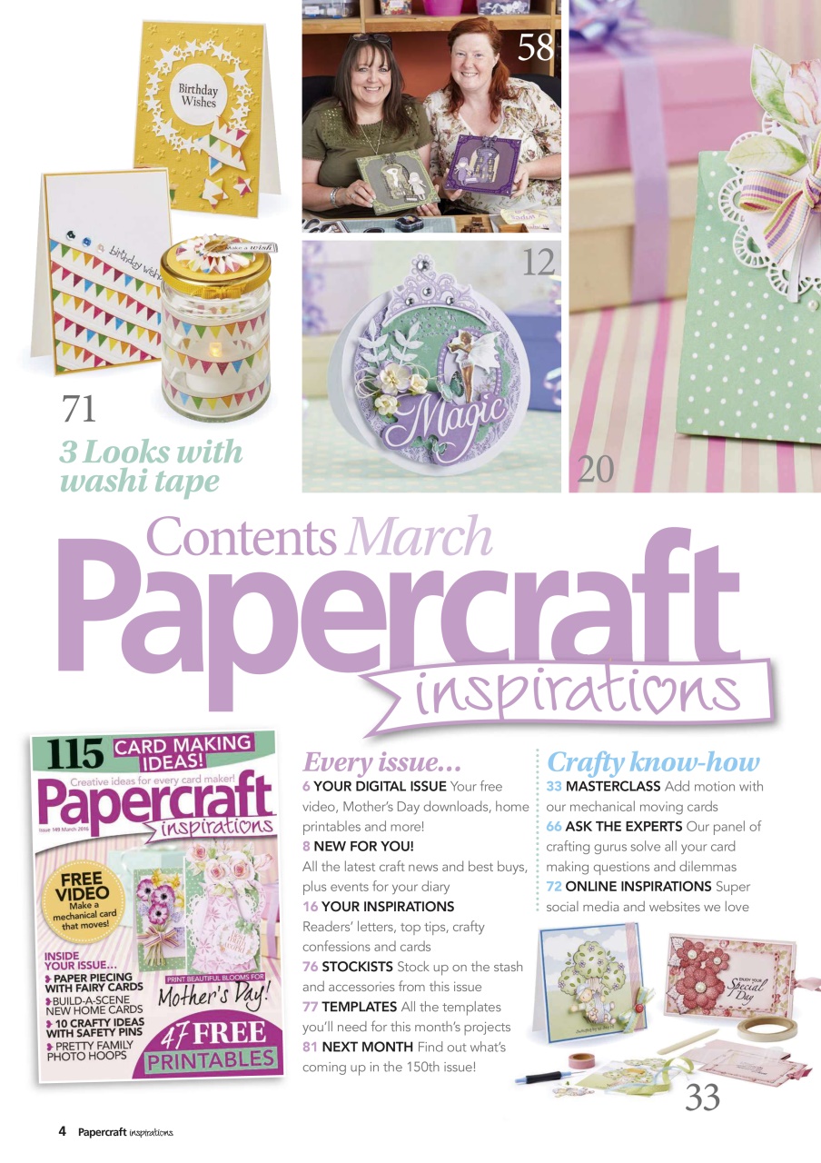 Papercraft Inspirations Preview Pages