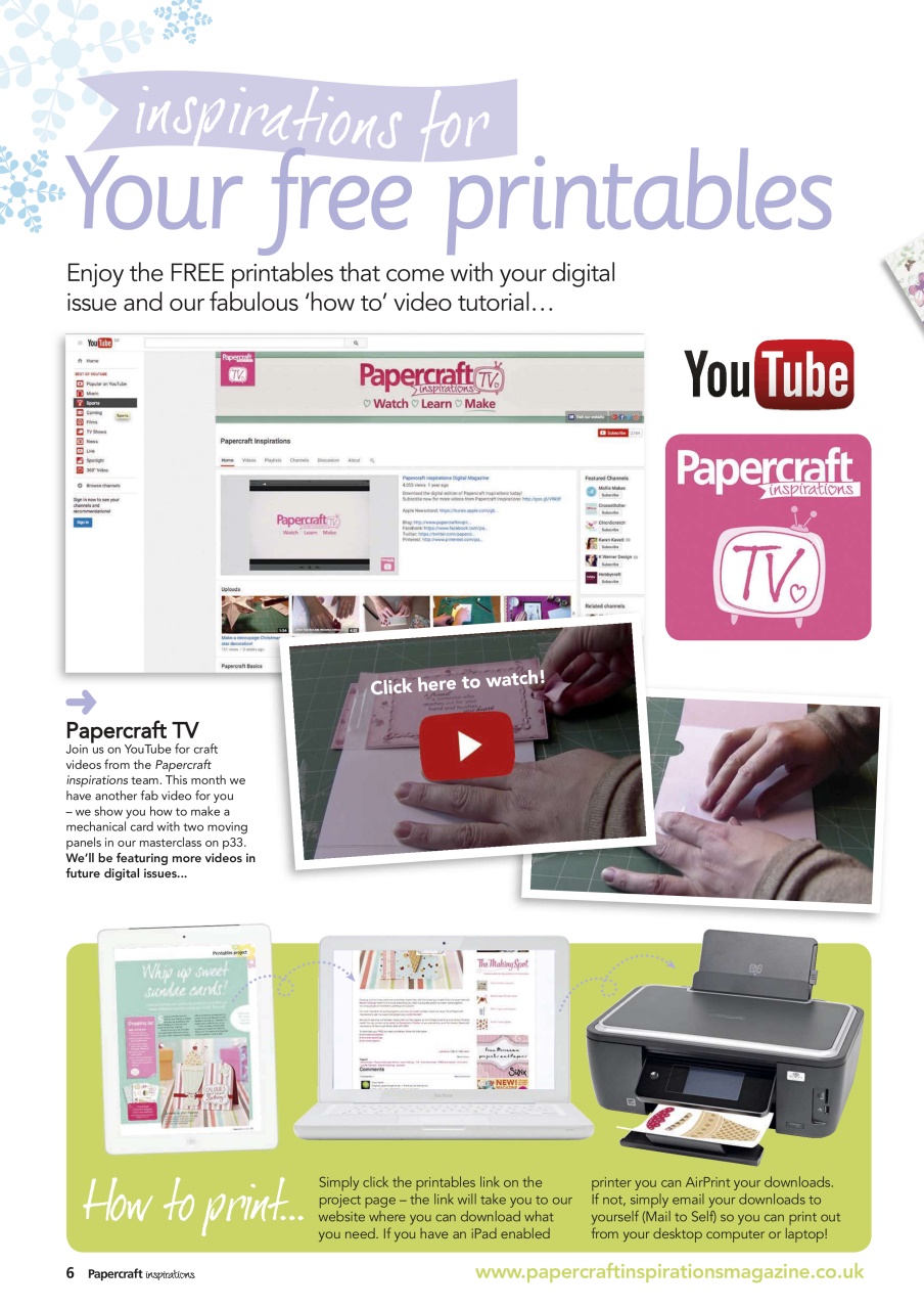 Papercraft Inspirations Preview Pages