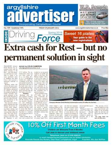 Argyllshire Advertiser issue 29th January 2016
