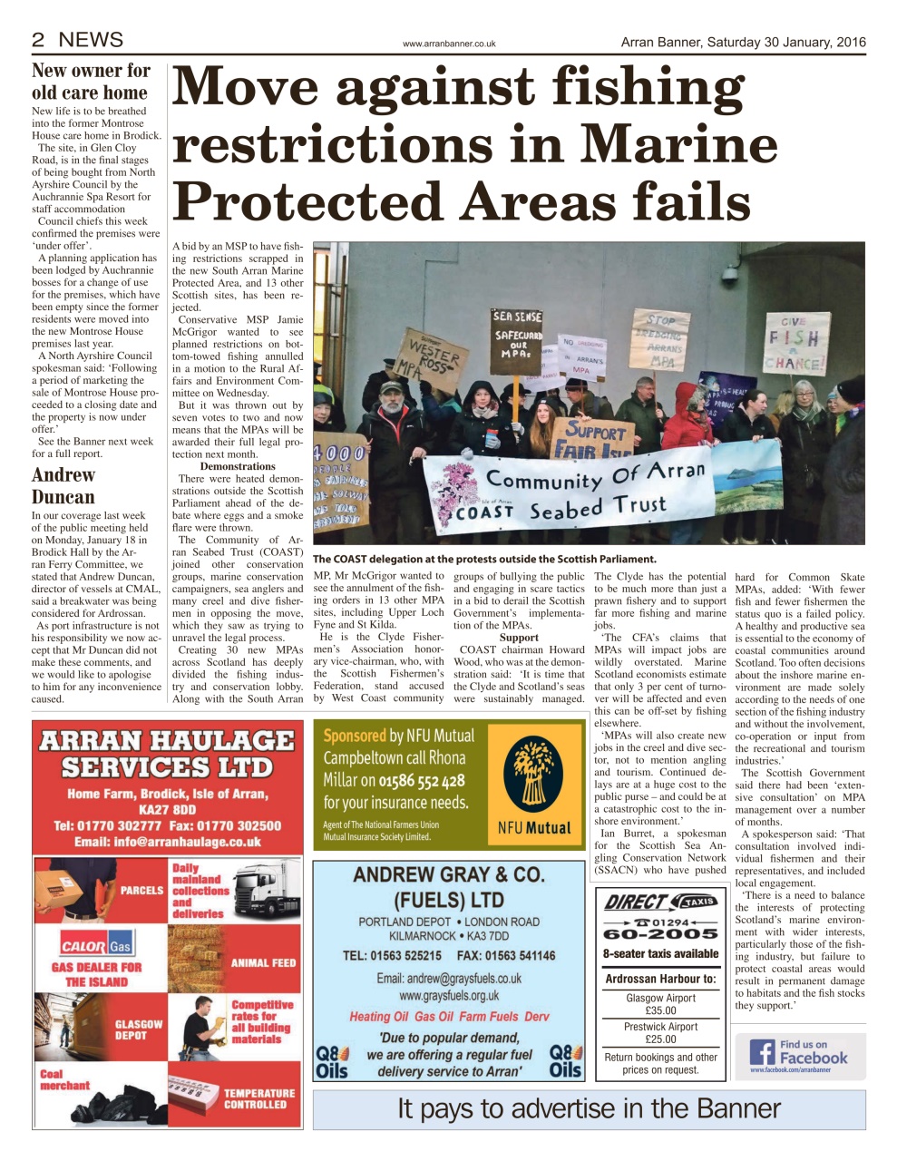 Arran Banner Preview Pages