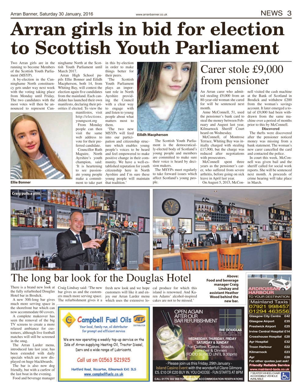 Arran Banner Preview Pages