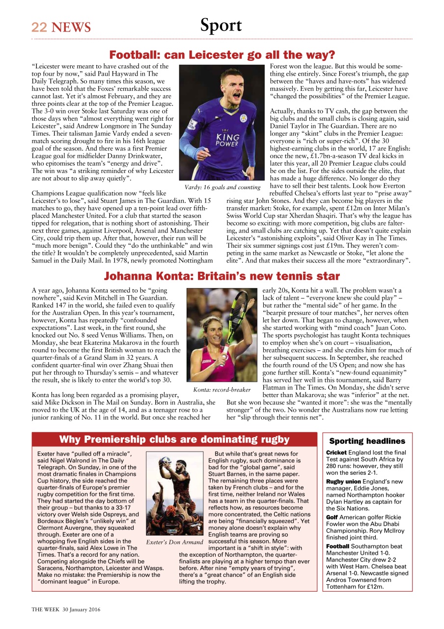 The Week Preview Pages