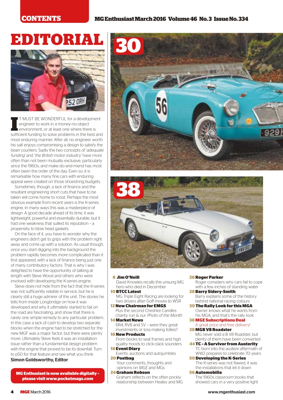 MG Enthusiast Preview Pages