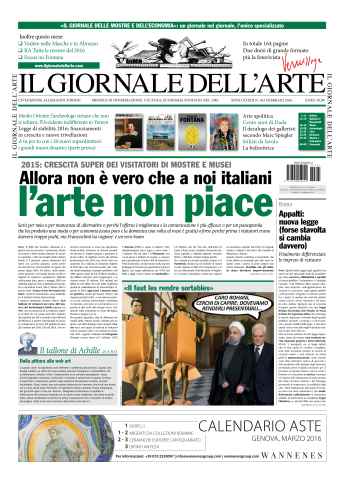 Il Giornale Dell’Arte issue febbraio 2016