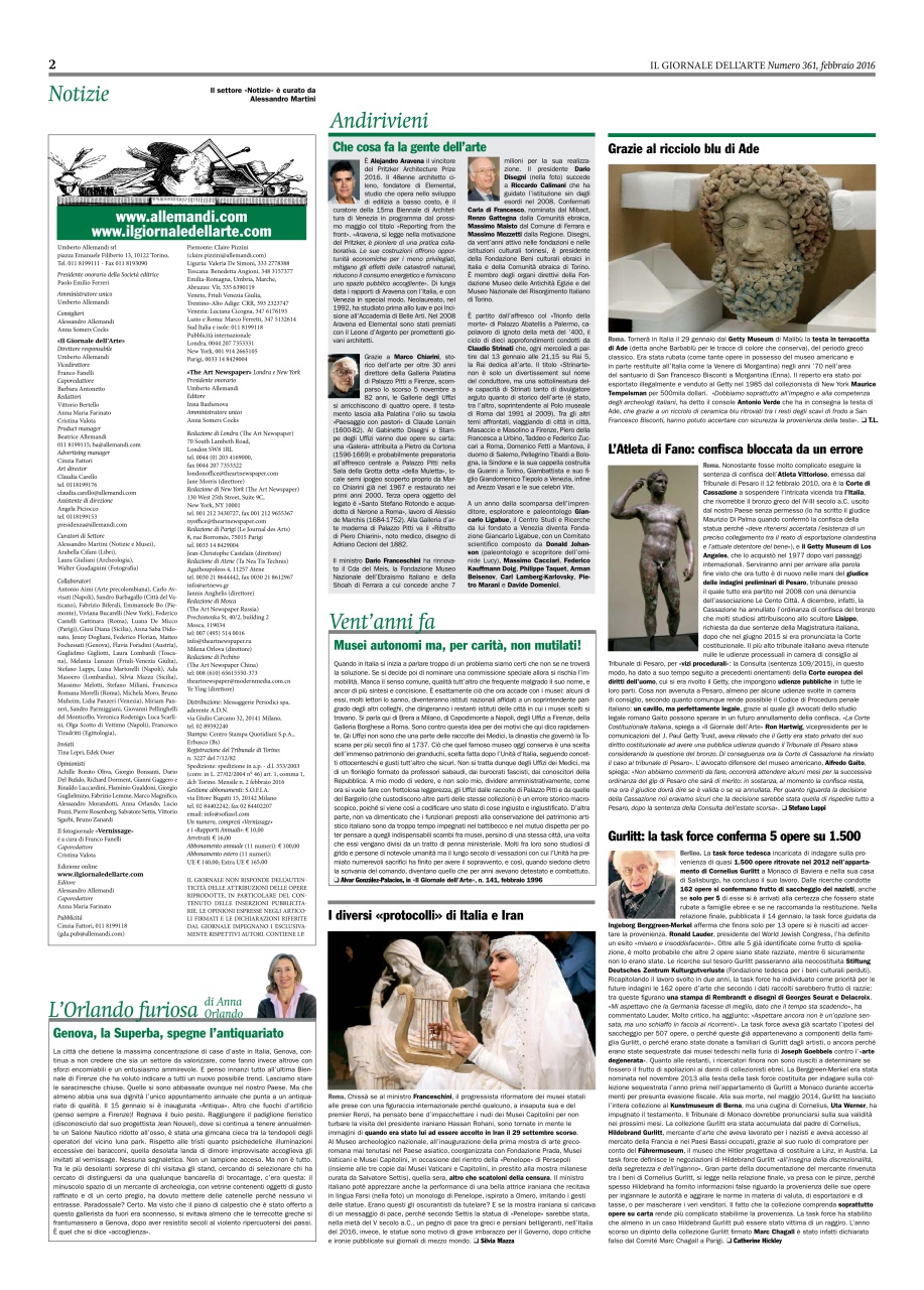 Il Giornale Dell’Arte Preview Pages