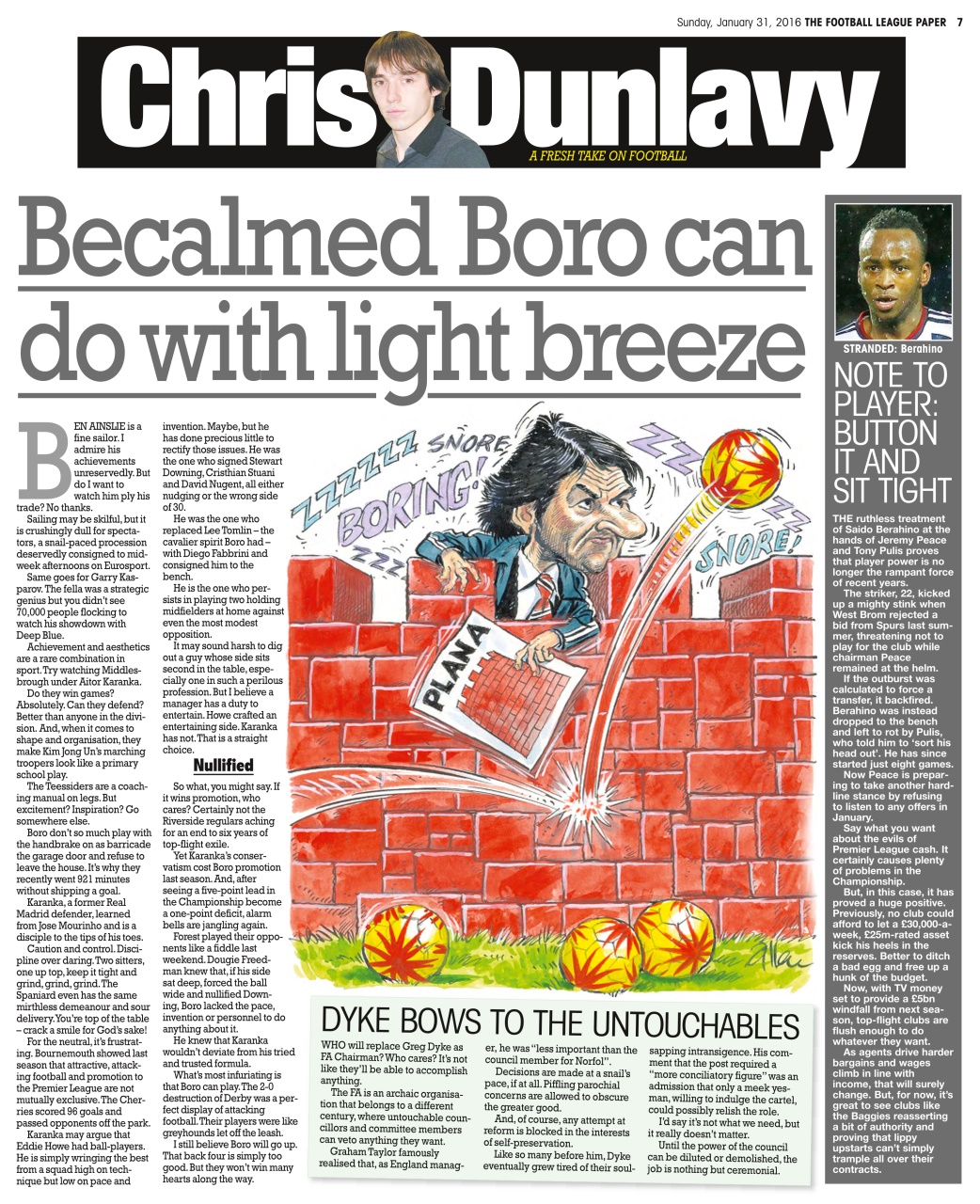 The Football League Paper Preview Pages