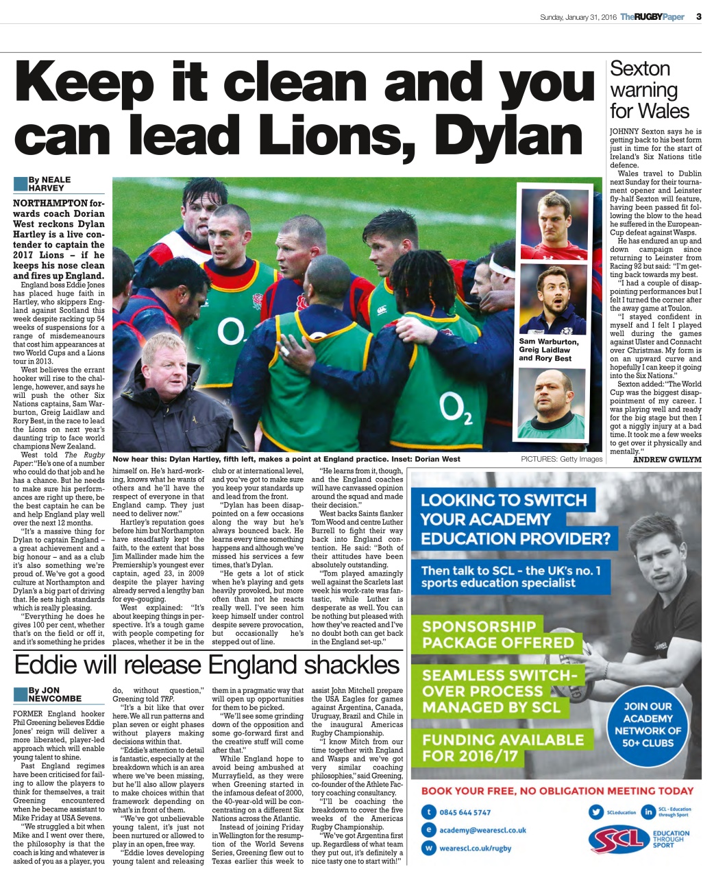 The Rugby Paper Preview Pages