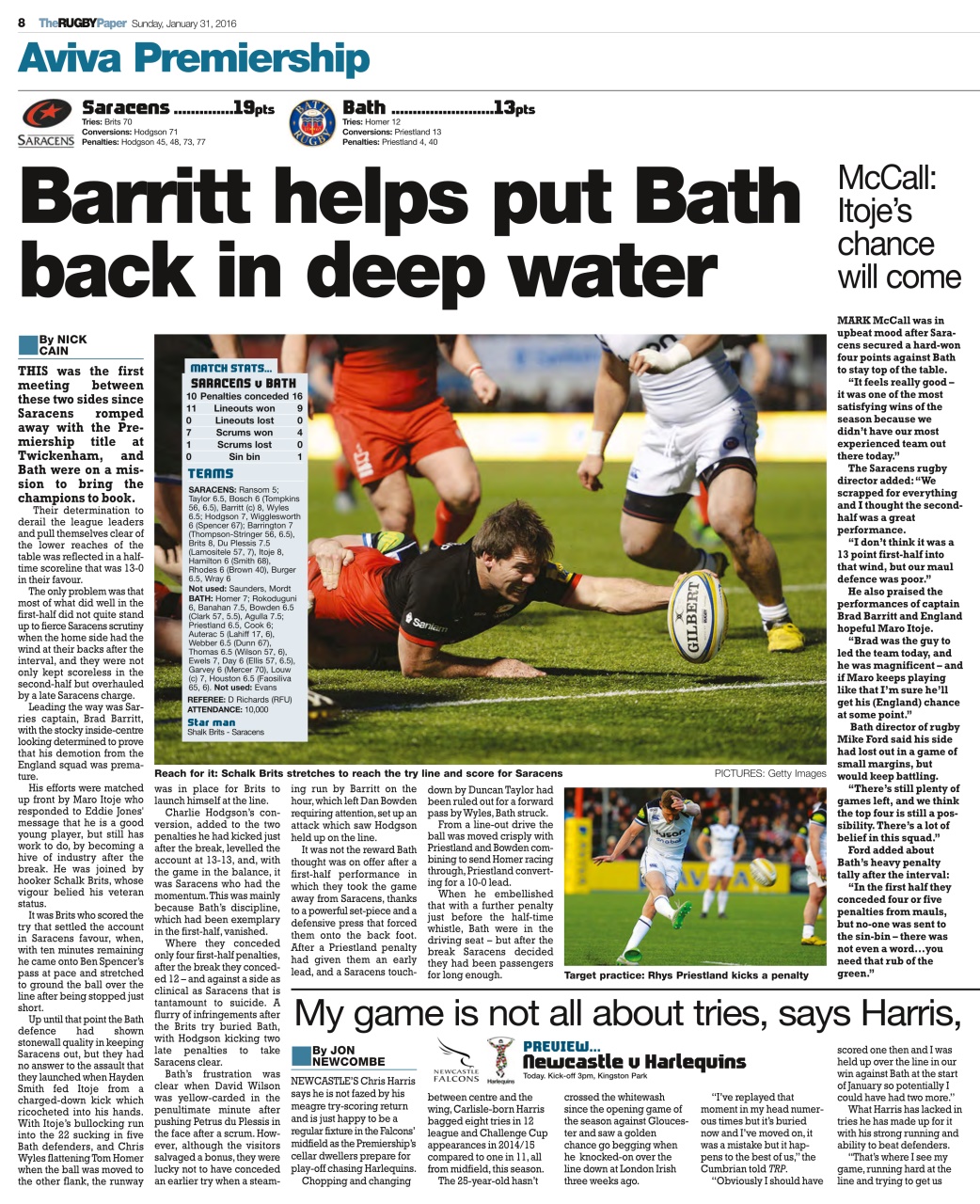 The Rugby Paper Preview Pages