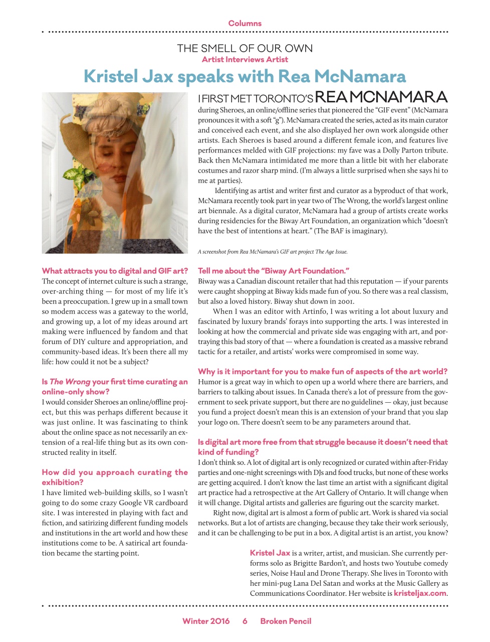 Broken Pencil Preview Pages