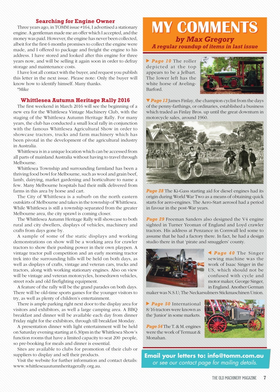 The Old Machinery Magazine Preview Pages